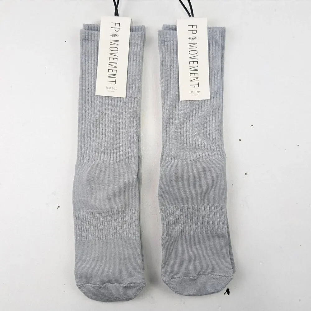 FP Movement Women's Last Lap Light Gray Tube Socks One Size